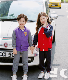 冬季中小學生運動服裝近照（紫紅）