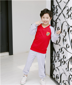 冬季男中小學生運動衛衣V領