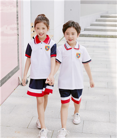 夏季中小學生服裝多色領