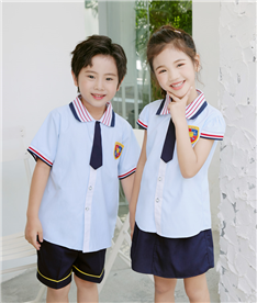 夏季中小學生校服帶假領帶（淺藍）