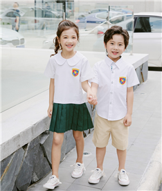 夏季中小學生服裝襯衫（白）