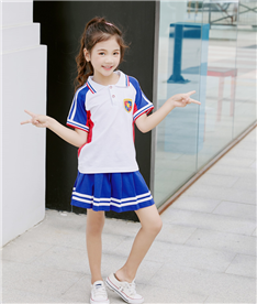 夏季女中小學生校服（白藍）