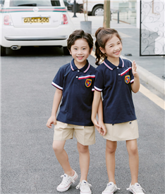 夏季中小學生襯衫（深藍）