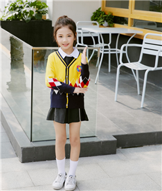 冬季女中小學生禮服（黃黑）