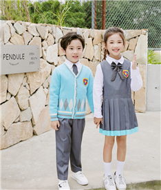 冬季中小學生禮服（淺藍深灰）