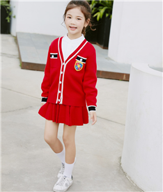 冬季女中小學生禮服（紅）
