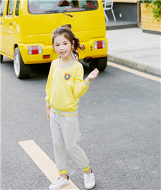 秋季女中小學生衛衣（黃）