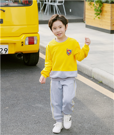 冬季男中小學生衛衣（黃）