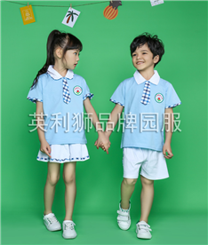 夏季中小學生校服白領帶假領帶（淺藍）